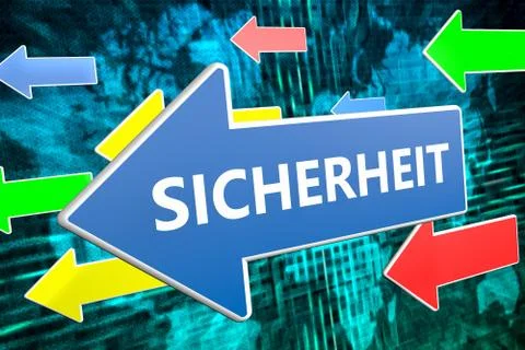 Sicherheit text concept Stock Illustration