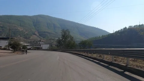 Sichuan Mountains Highway Stock Footage 203808625