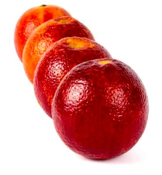 Sicilian oranges in a row Stock Photos