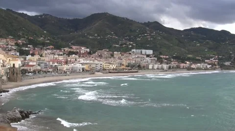 Sicilian winter beach Stock Footage 47568391