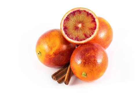 Sicillian oranges with cinnamon Stock Photos