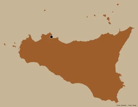 Sicily, autonomous region of Italy, on solid. Pattern 스톡 일러스트