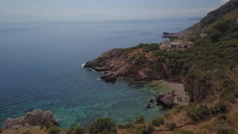 SICILY - Dello Zingaro - The Most beautiful sea beach of Sicily! 6 Stock Footage 141816865