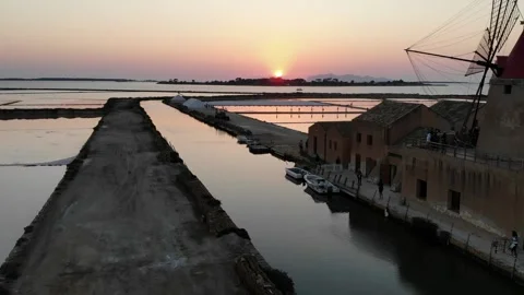 Sicily Saltworks Video stock 206163327