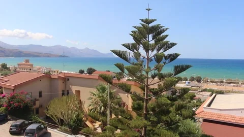 Sicily Sea, Panorama Stock Footage 142086589