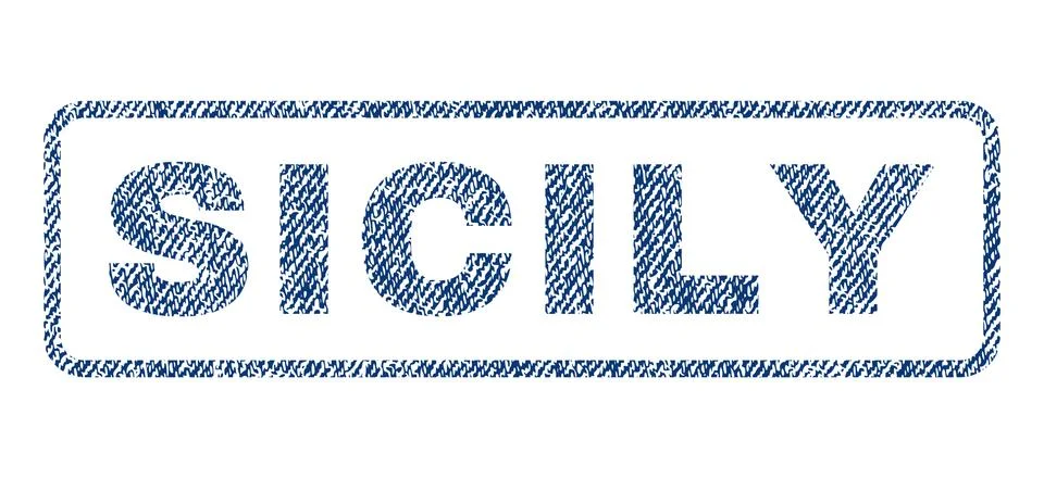 Sicily Textile Stamp Stock Illustration