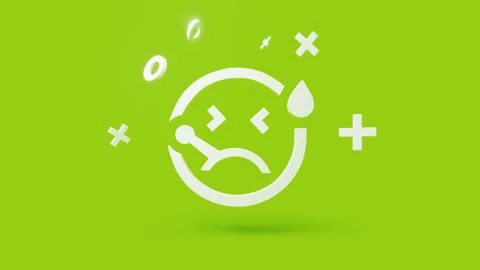 Sick 3d icon on a simple green background 4k seamless animation loop Stock Footage 202091639