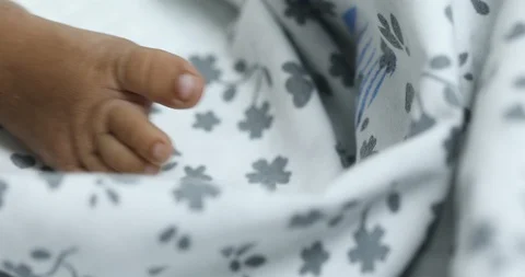 Sick-baby-leg-moving Stock Footage 118350878