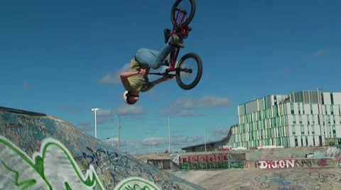 Sick bmx backflip slow motion Stock Footage 51700901