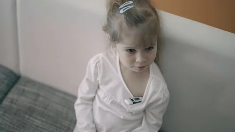 Sick Child With Fever Stock Footage 105614418