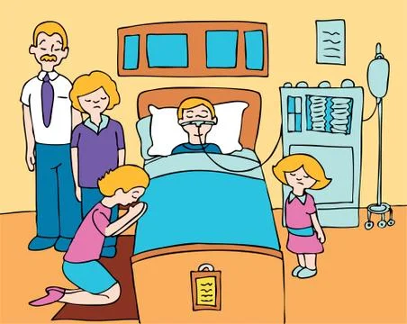 Sick child Stock Illustration
