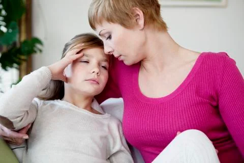 Sick child Stock Photos