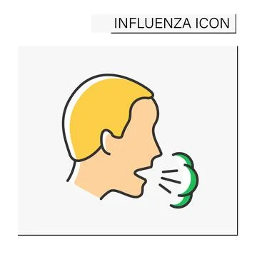 Sick color icon Illustrazione stock