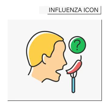 Sick color icon Stock Illustration