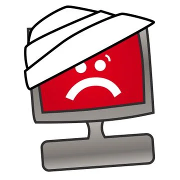 Sick computer Stock Illustration