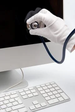 Sick computer Stock Photos