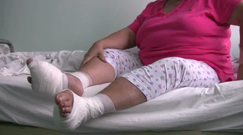 Sick diabetic woman Full HD 1080p Stock Footage