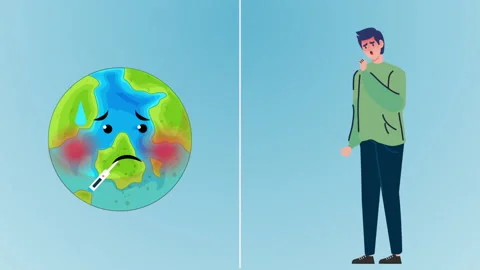 Sick Earth and Sick Man Stock Footage 232330686