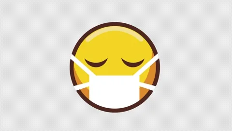 Sick Emoji Animation 4K Loop Transparant Stock Footage 317669988