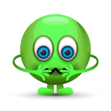 A sick emoji Stock Illustration