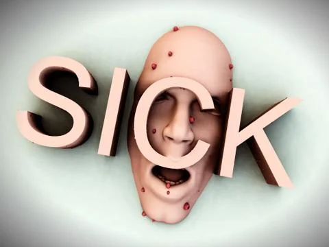 Sick Stock Illustration