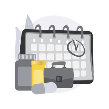 Sick leave abstract concept vector illustration. Stock Illustration