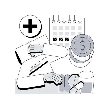 Sick leave abstract concept vector illustration. Stock Illustration