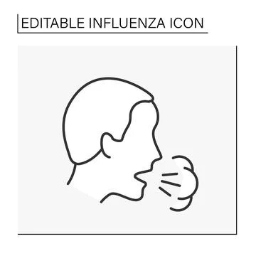 Sick line icon 스톡 일러스트