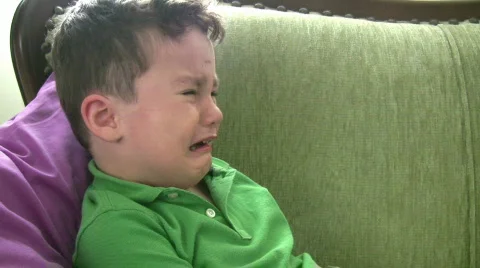 Sick Little Boy Full HD 1080p Stock Footage