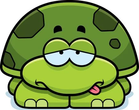 Sick little turtle Stock Illustration