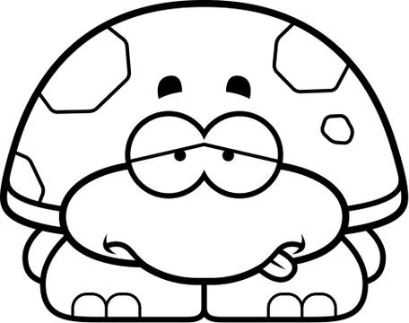 Sick Little Turtle Stock Illustration