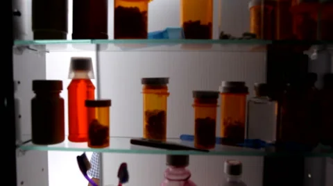 Sick man gets thermometer and pills Stock-Footage 61658741