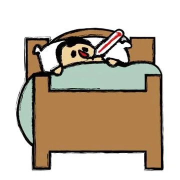 Sick man Stock Illustration