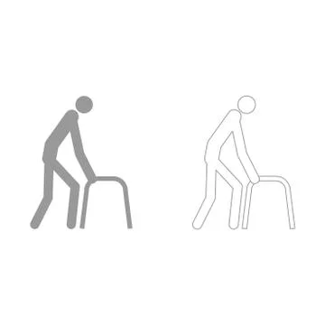 Sick man it is icon . Stock Illustration