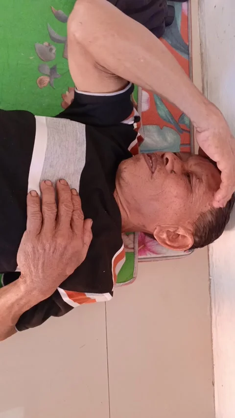 Sick Man Lying Down with Headache Pain Stock Footage 316972128