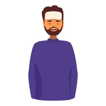 Sick man suffering from cold and flu having fever and headache Stock Illustration