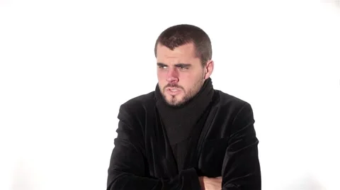 Sick Man Using Nasal Spray Healthcare Concept Stock Footage 42043245