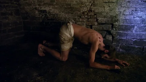 Sick plague in prison Video stock 74357956