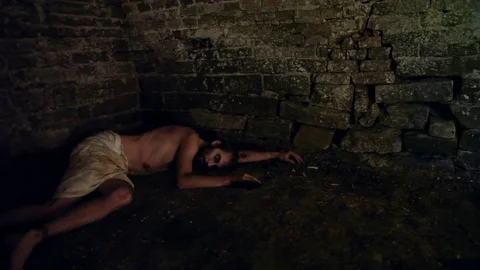Sick plague in prison Stock Footage