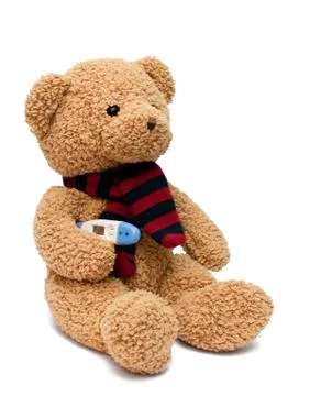 Sick teddy bear Stock Photos