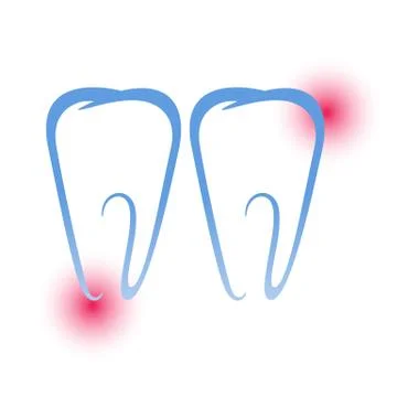 Sick teeth Illustrazione stock