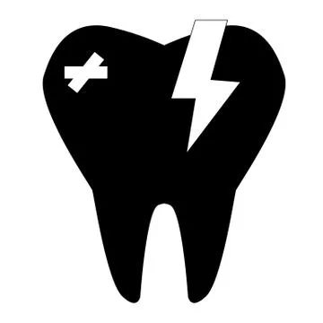 Sick tooth icon on white background. flat style. tooth healthy icon. Stock Illustration