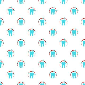 Sick tooth pattern seamless Stock Illustration