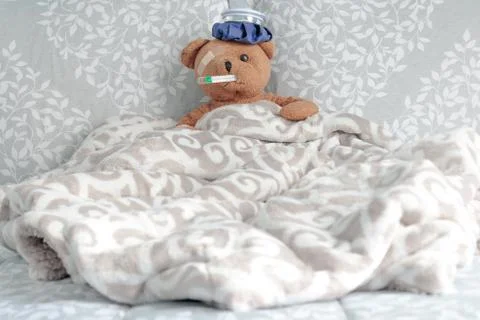 Sick Toy Bear Stock Photos