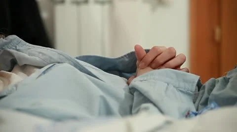 Sick woman in bed Stock Footage 10793557