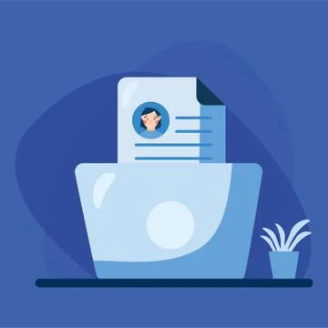 Sick woman with cold on document inside laptop vector design Illustration
