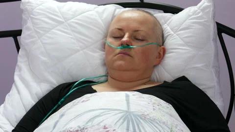 Sick Woman Sleeping In Bed Stock Footage 90804337