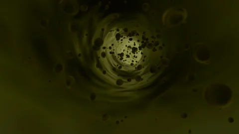 Sick yellow cells flowing inside human Vein health-care animation Stock Footage 253061716