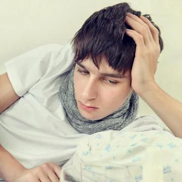 Sick Young Man Foto stock
