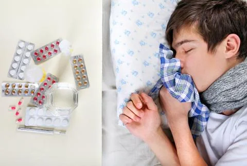 Sick Young Man Foto stock